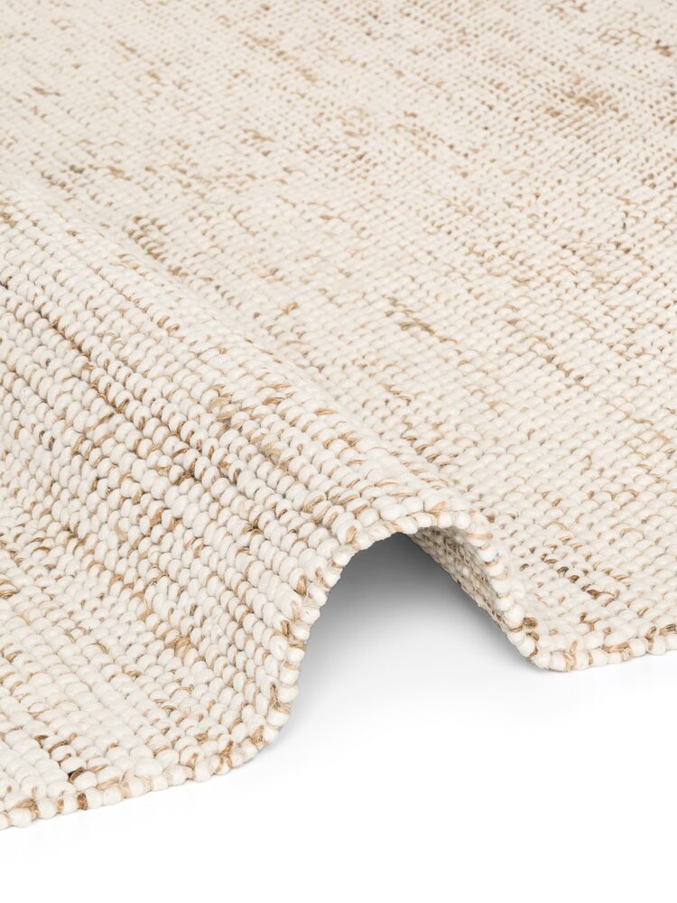 Wollen vloerkleed - Peas Natural Creme/Beige Wollen vloerkleed - Peas Natural Creme/Beige