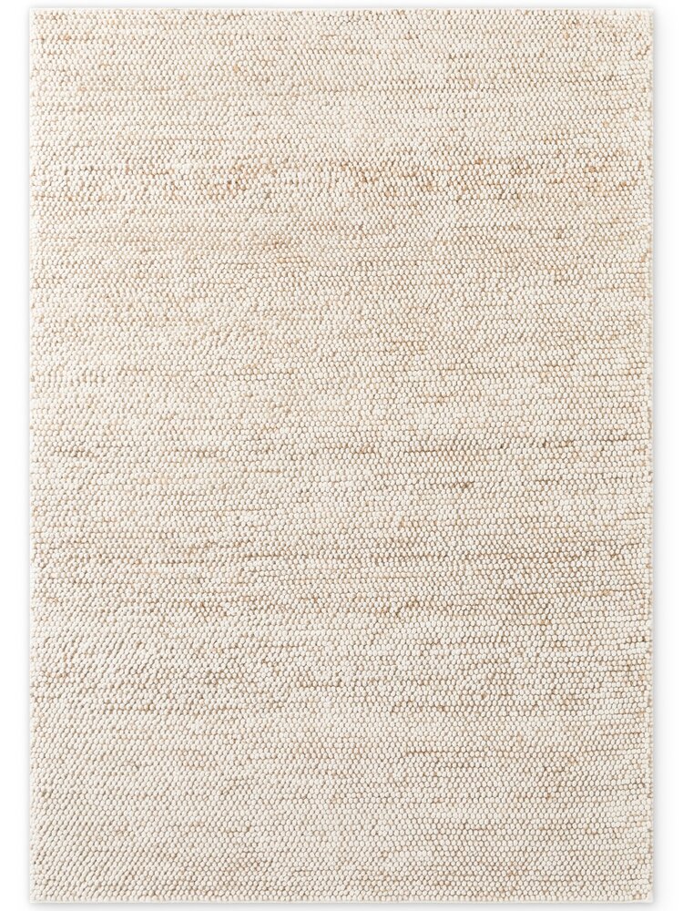 Wollen vloerkleed - Peas Natural Creme/Beige Wollen vloerkleed - Peas Natural Creme/Beige