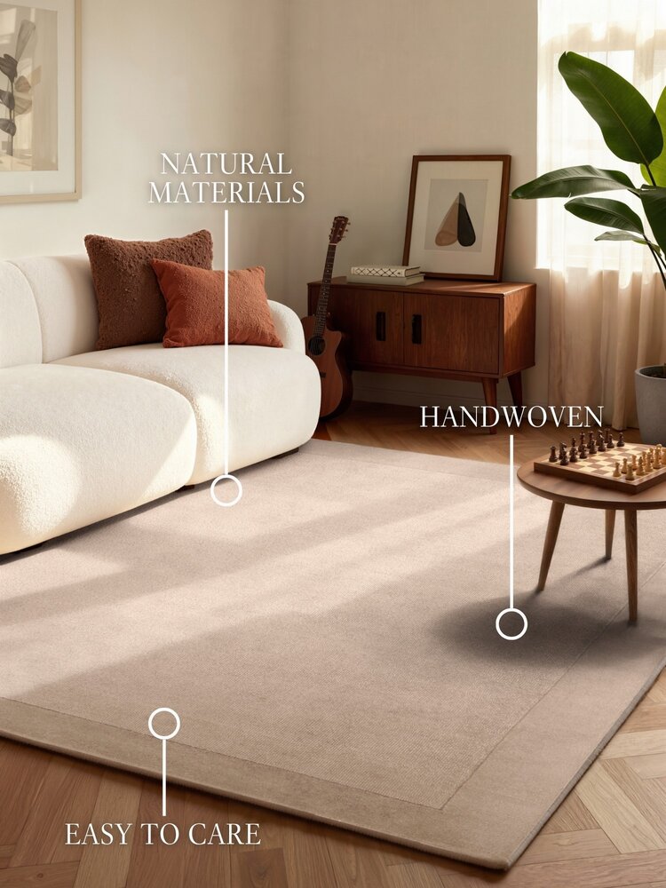 Wollen vloerkleed - Kivi Beige Wollen vloerkleed - Kivi Beige