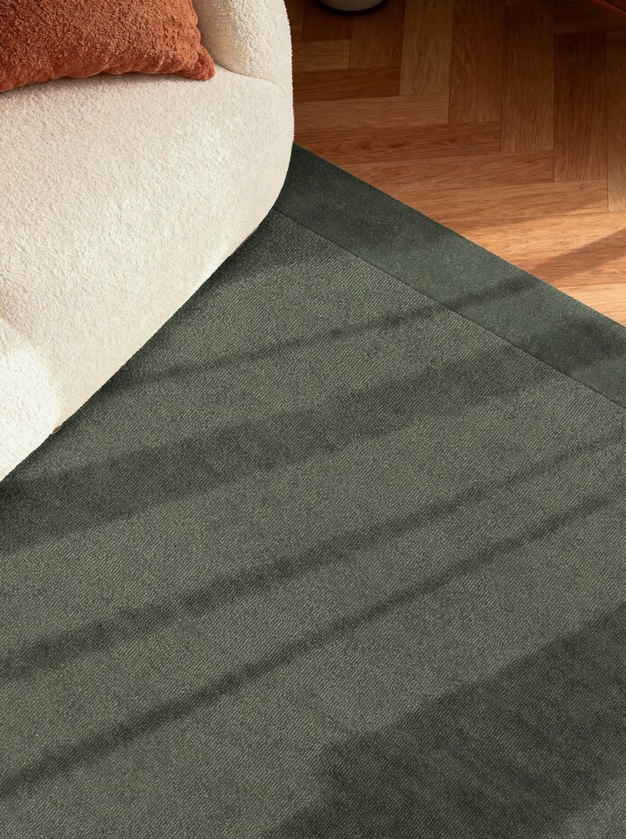 Wollen vloerkleed - Kari Groen