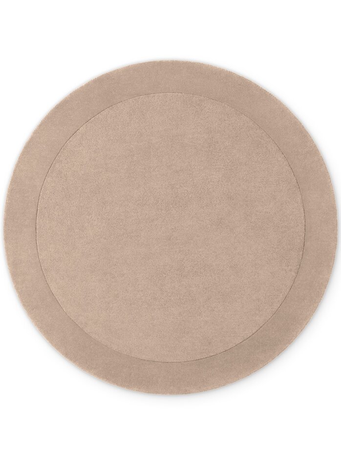 Rond wollen vloerkleed - Kivi Beige Rond wollen vloerkleed - Kivi Beige