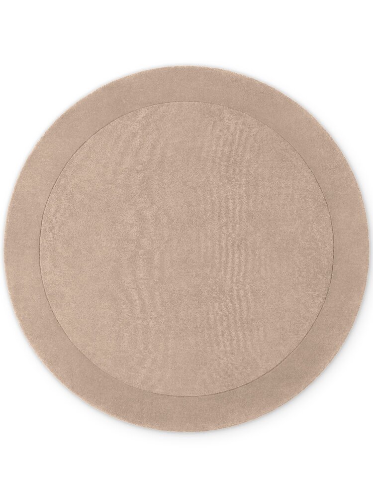 Rond wollen vloerkleed - Kivi Beige Rond wollen vloerkleed - Kivi Beige