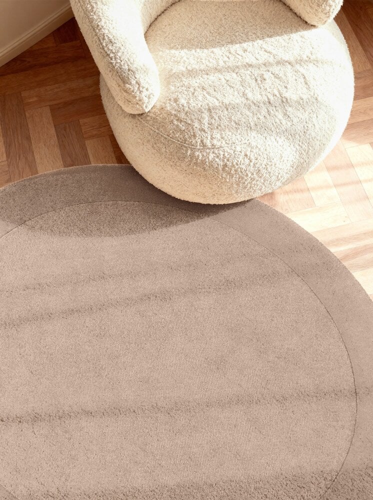 Rond wollen vloerkleed - Kari Beige