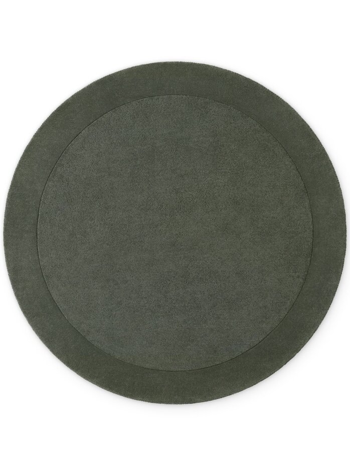 Rond wollen vloerkleed - Kari Groen