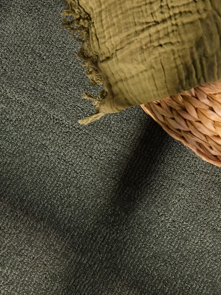 Rond wollen vloerkleed - Kari Groen