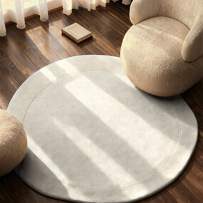 Villeroy & Boch Organisch rond wollen vloerkleed - Kari Creme