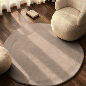 Villeroy & Boch Organisch rond wollen vloerkleed - Kivi Beige Villeroy & Boch Organisch rond wollen vloerkleed - Kivi Beige