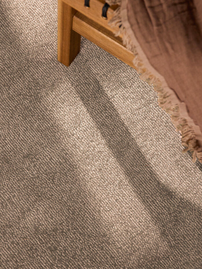 Organisch rond wollen vloerkleed - Kari Beige