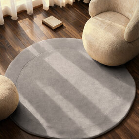 Villeroy & Boch Organisch rond wollen vloerkleed - Kari Grijs