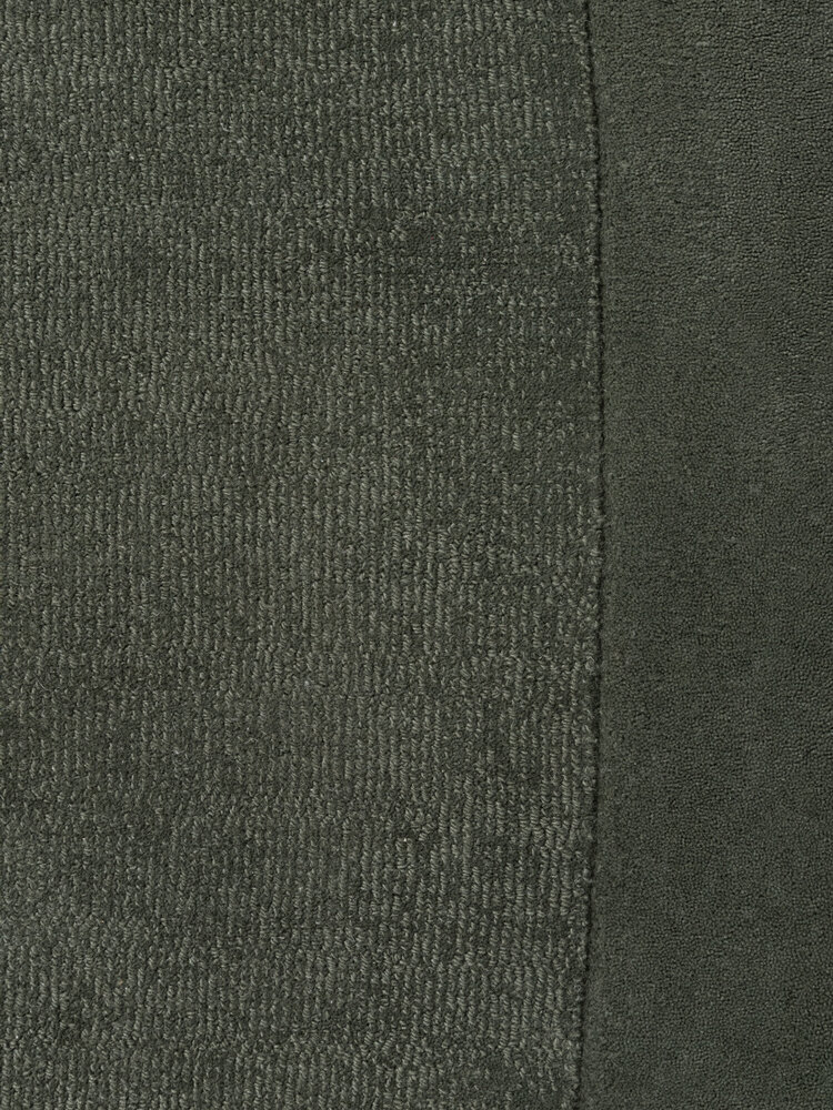 Organisch rond wollen vloerkleed - Kari Groen