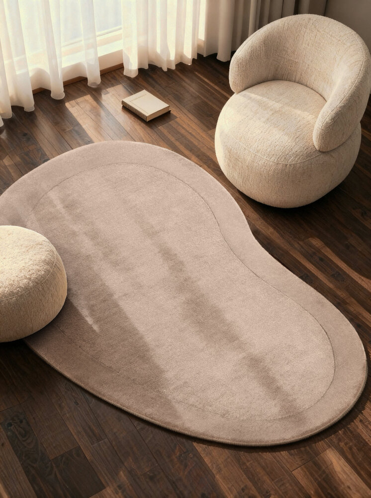 Organisch wollen vloerkleed - Kivi Beige Organisch wollen vloerkleed - Kivi Beige