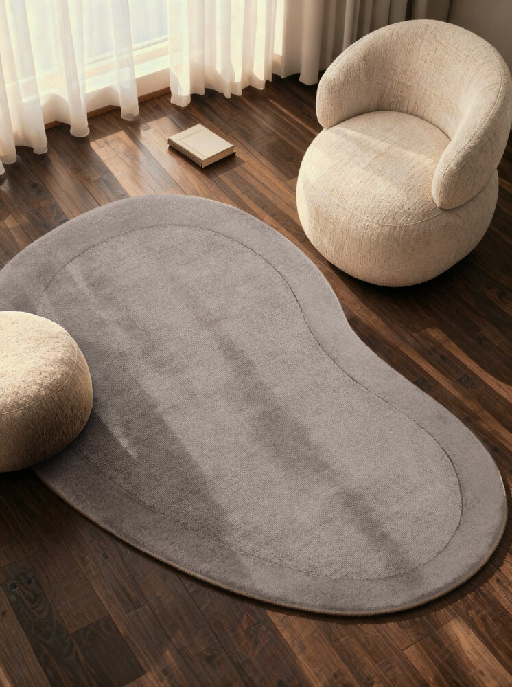 Organisch wollen vloerkleed - Kari Grijs