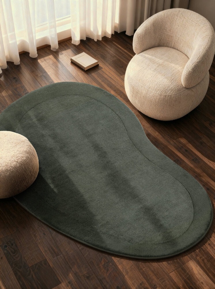 Organisch wollen vloerkleed - Kari Groen