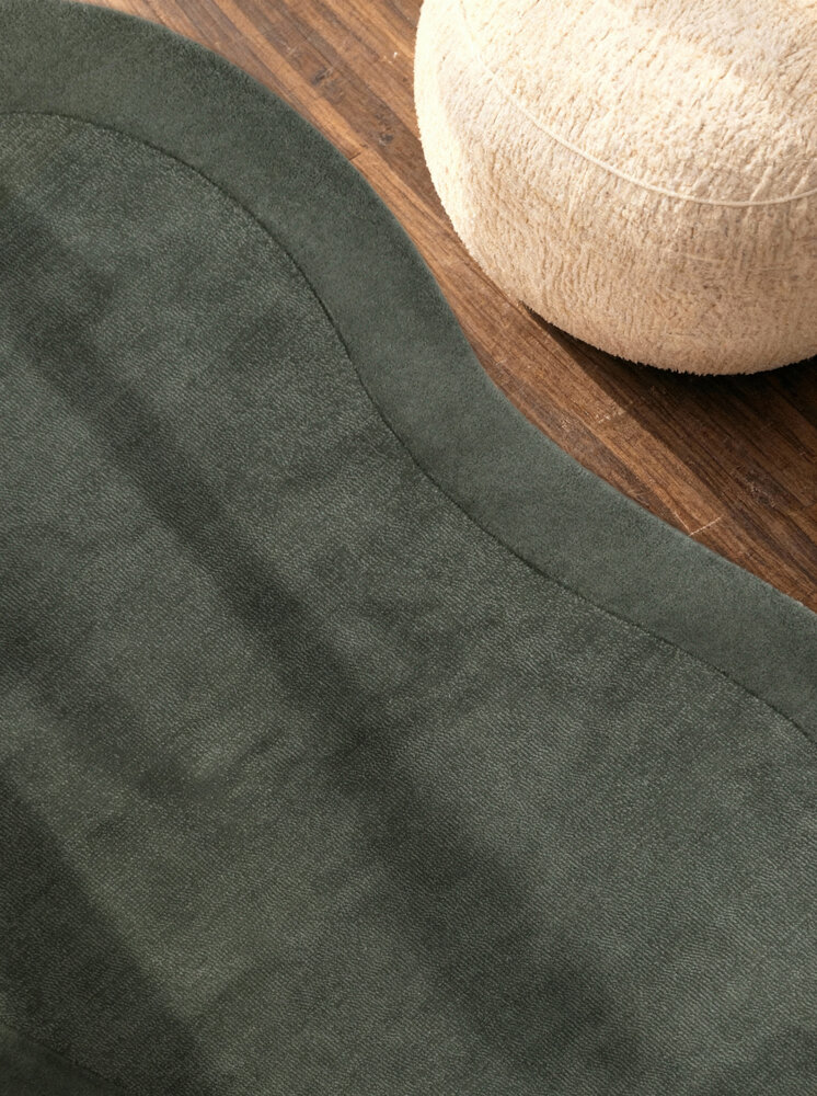 Organisch wollen vloerkleed - Kari Groen