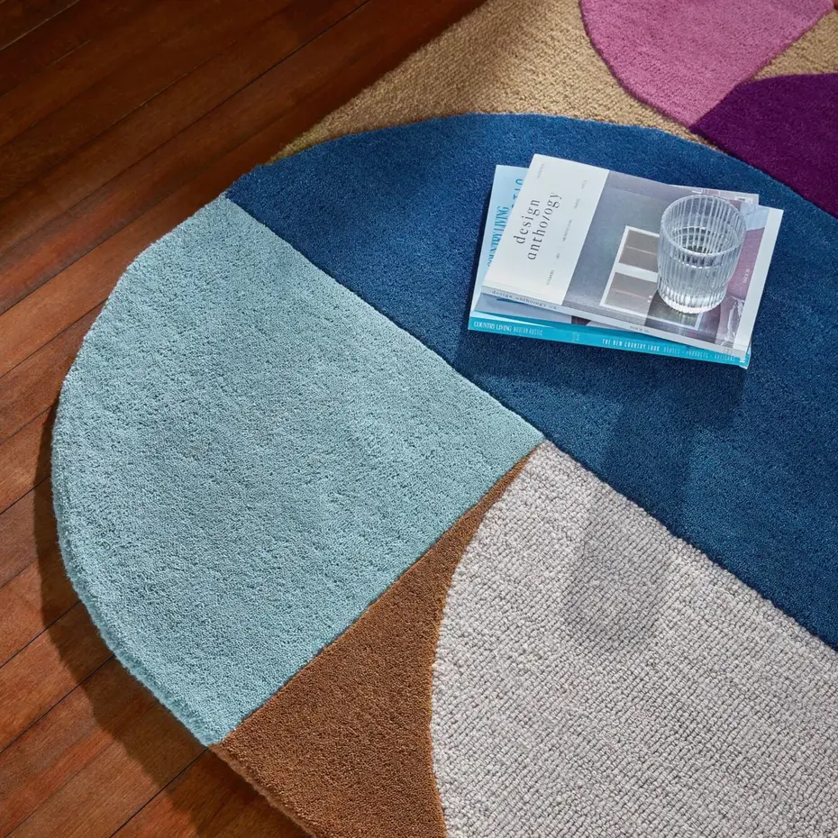 Ovaal wollen vloerkleed - Mia Arch Roze/Multi