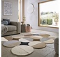 Organisch abstract vloerkleed - Mia Ellipse Beige/Grijs