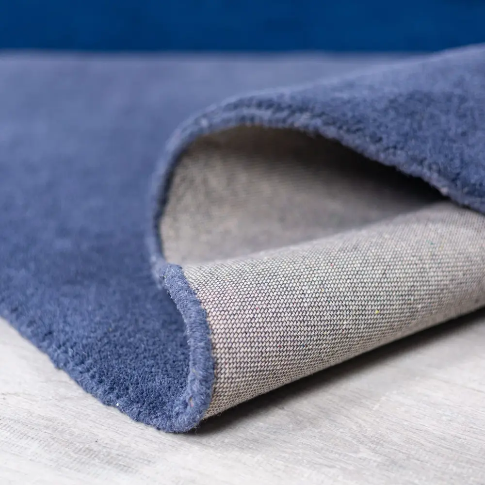 Rond abstract vloerkleed - Mia Segment Blauw Rond abstract vloerkleed - Mia Segment Blauw