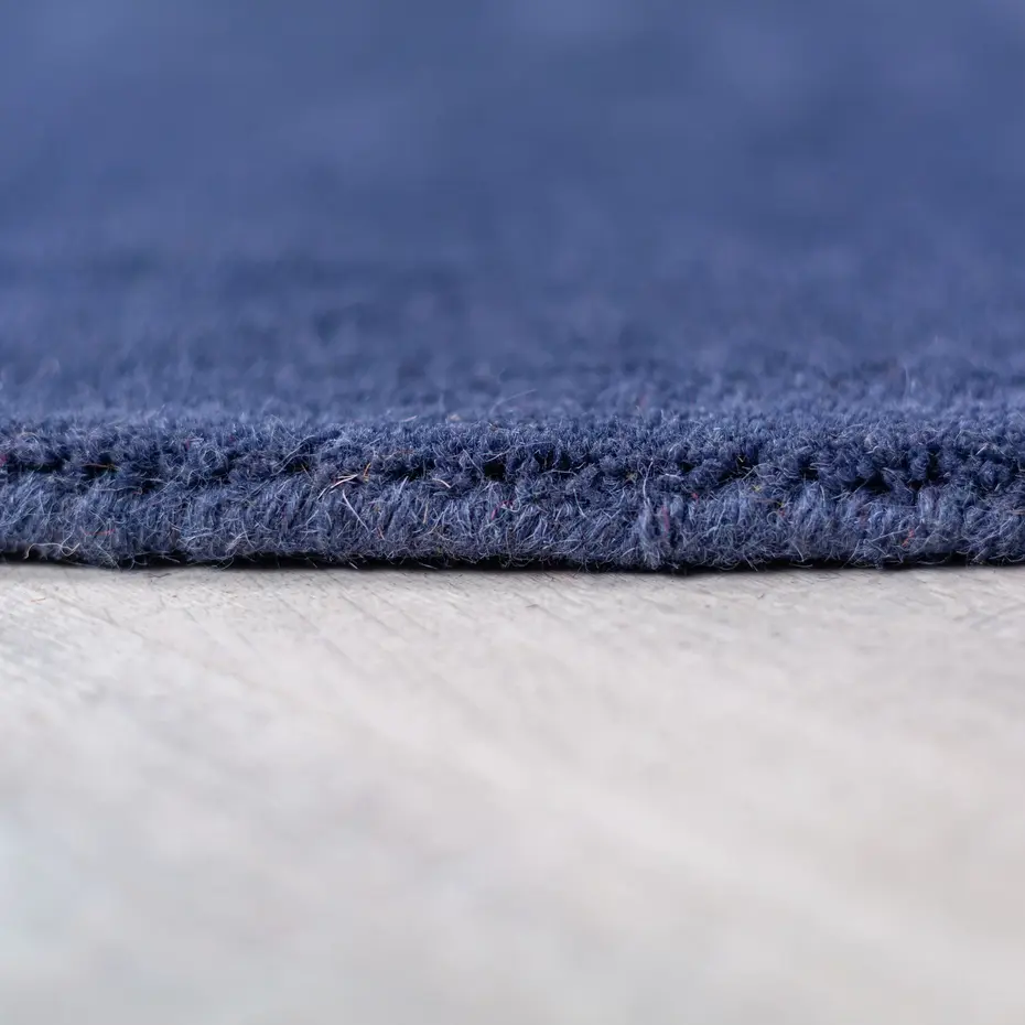 Rond abstract vloerkleed - Mia Segment Blauw Rond abstract vloerkleed - Mia Segment Blauw