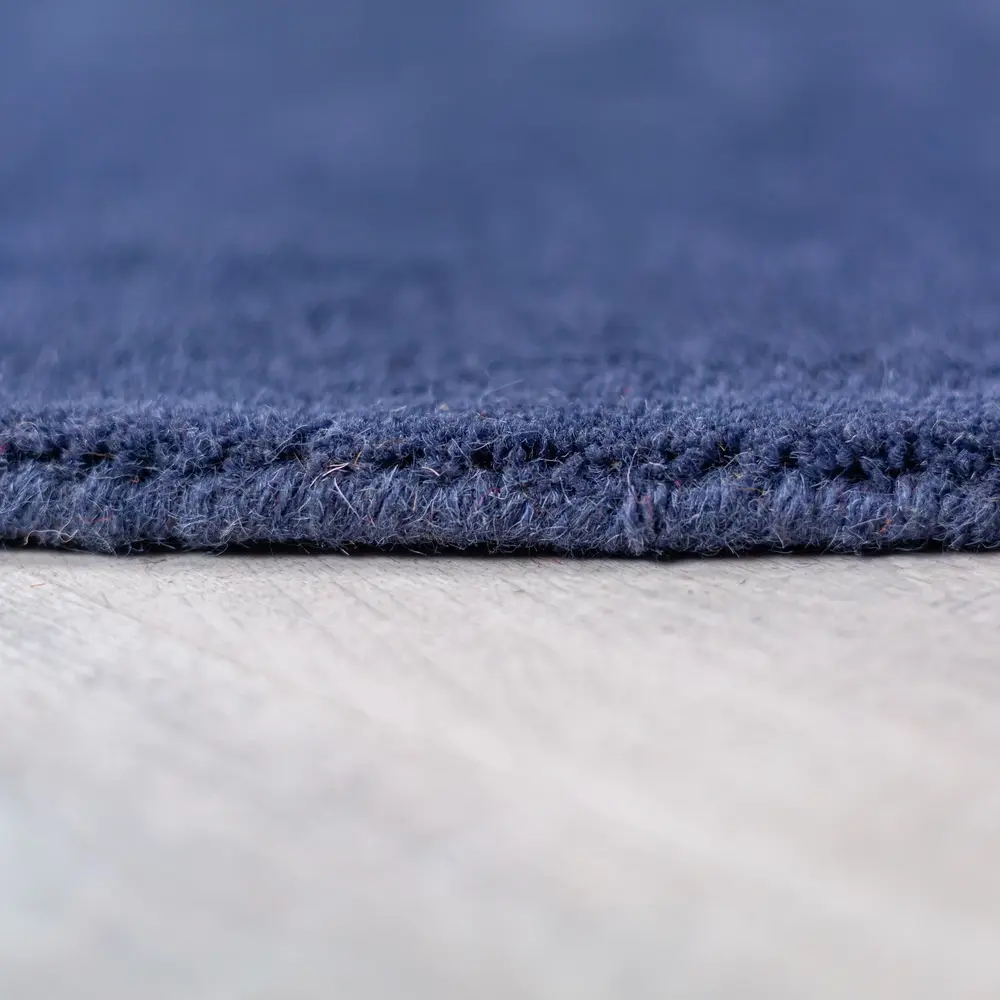 Rond abstract vloerkleed - Mia Segment Blauw Rond abstract vloerkleed - Mia Segment Blauw