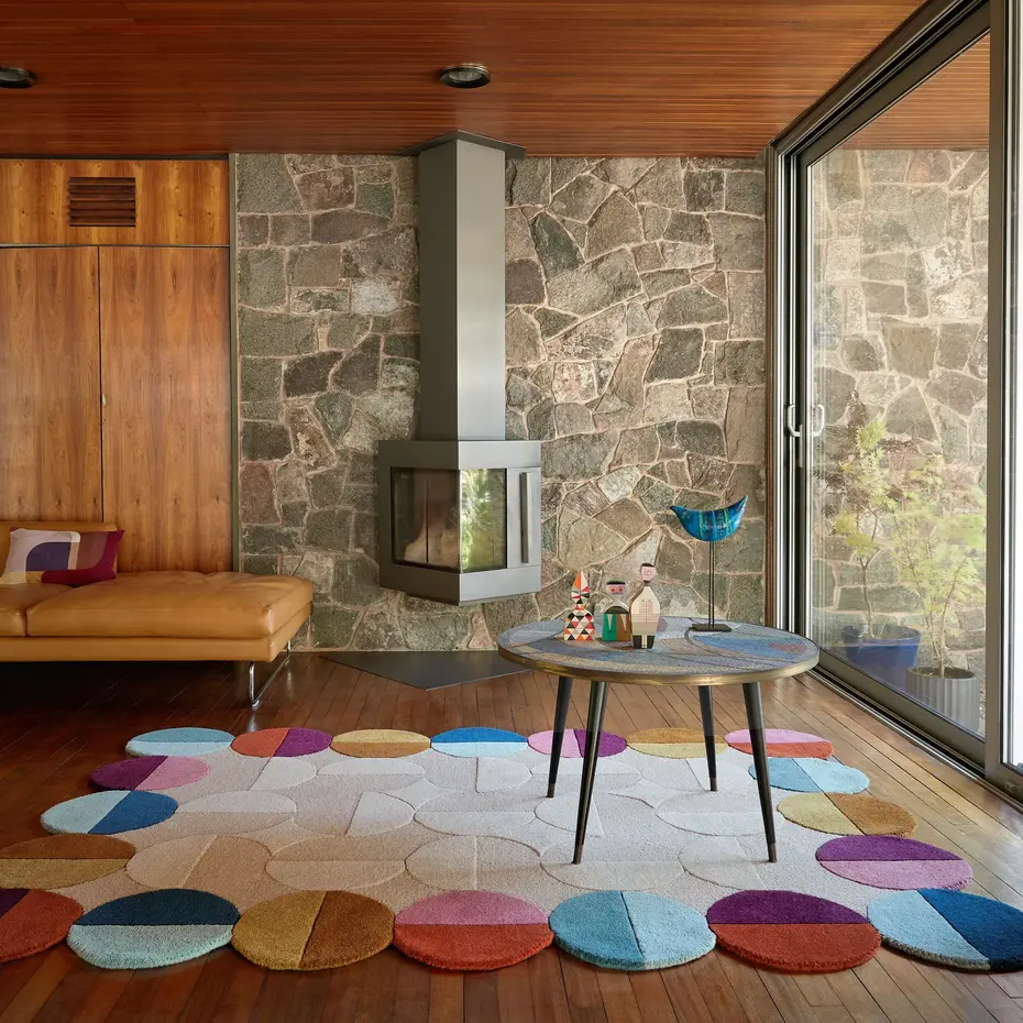 Organisch wollen vloerkleed - Mia Textured Scallop Kleurrijk