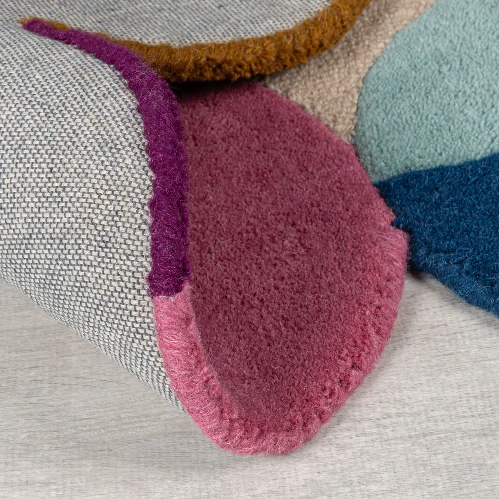 Organisch wollen vloerkleed - Mia Textured Scallop Kleurrijk