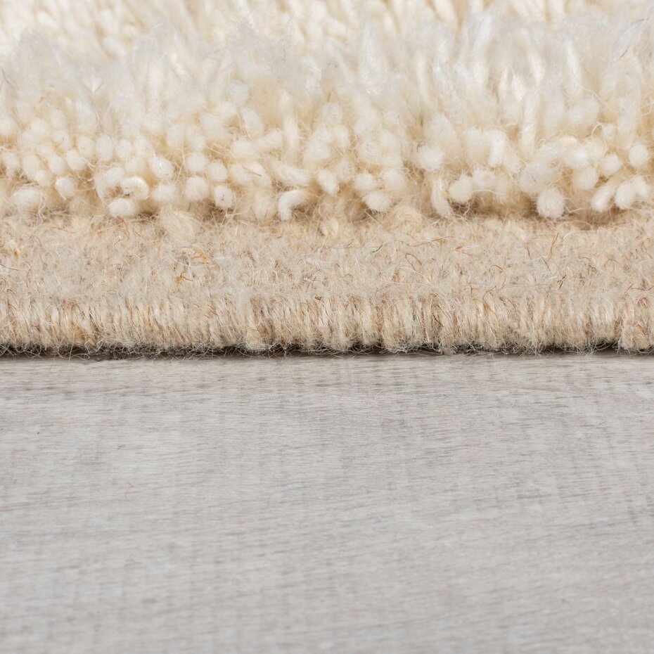 Wollen vloerkleed - Greek Key Naturel/Creme