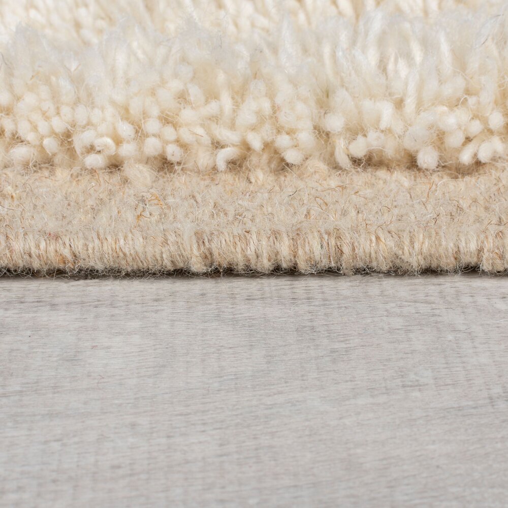 Wollen vloerkleed - Greek Key Naturel/Creme