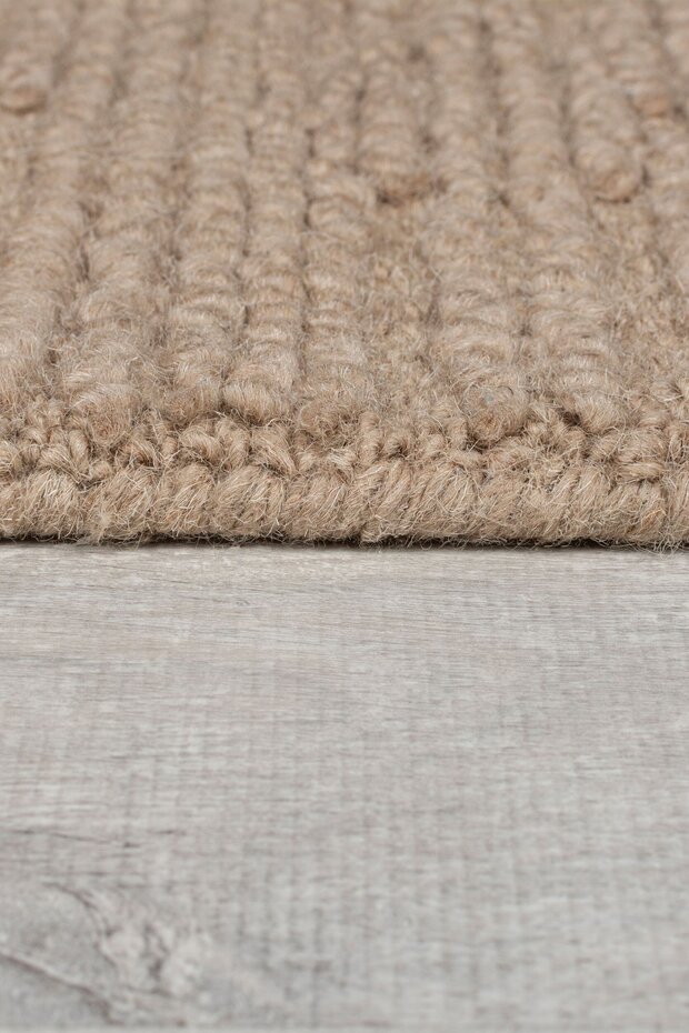 Wollen vloerkleed - Harris Boucle Beige/Naturel