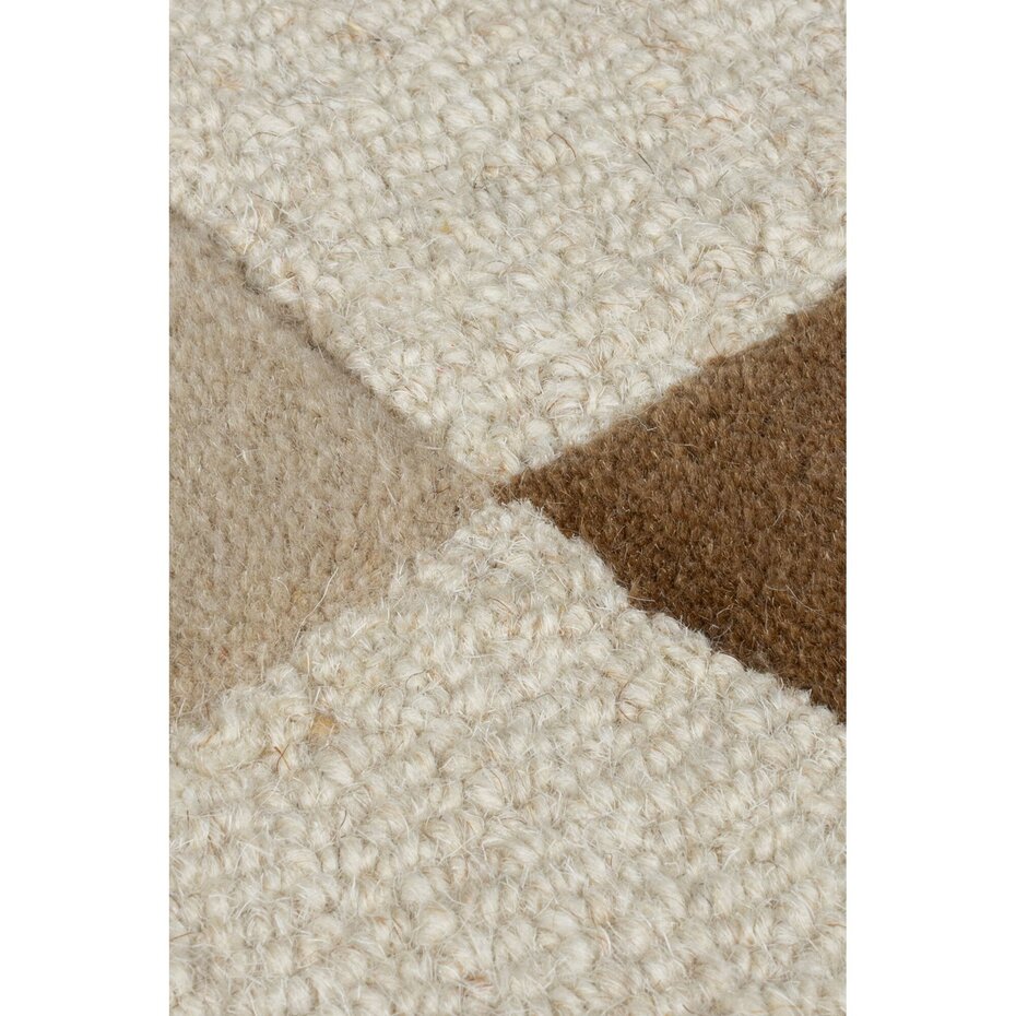 Wollen abstract vloerkleed - Rado Glow Bruin/Beige Wollen abstract vloerkleed - Rado Glow Bruin/Beige