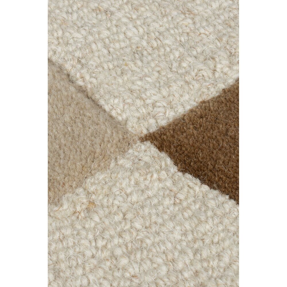 Wollen abstract vloerkleed - Rado Glow Bruin/Beige Wollen abstract vloerkleed - Rado Glow Bruin/Beige