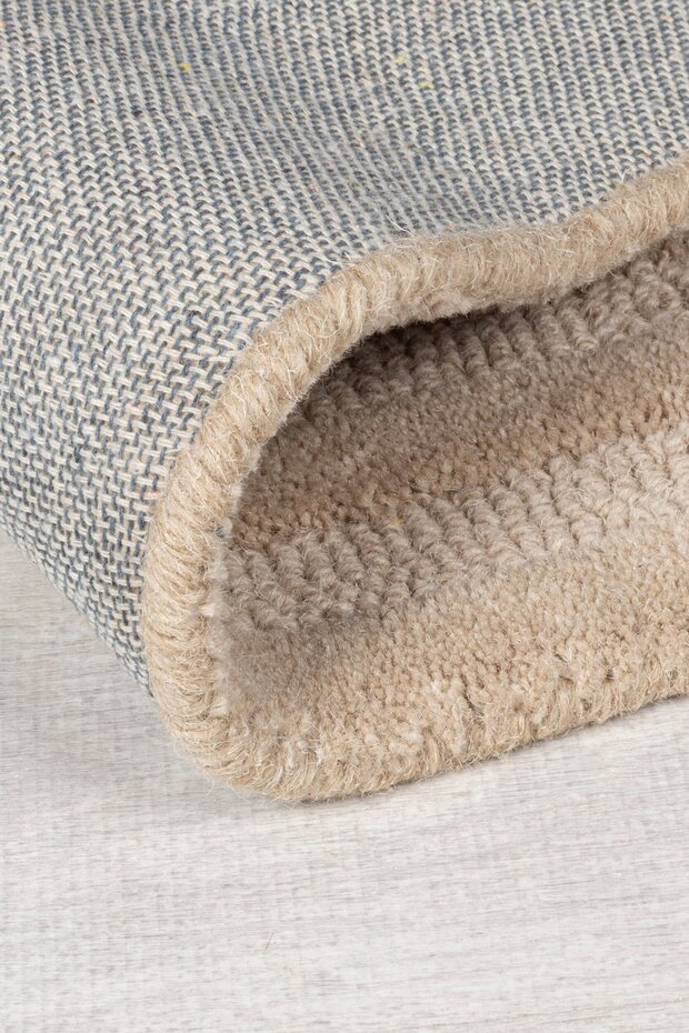 Wollen geometrisch vloerkleed - Zec Rectangles Beige/Naturel