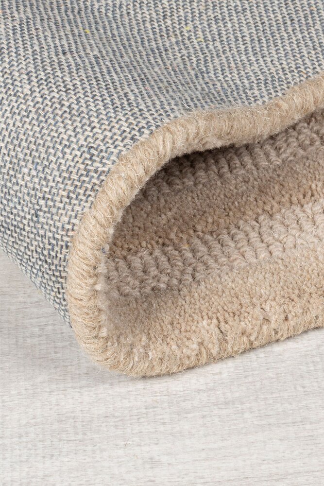 Wollen geometrisch vloerkleed - Zec Rectangles Beige/Naturel