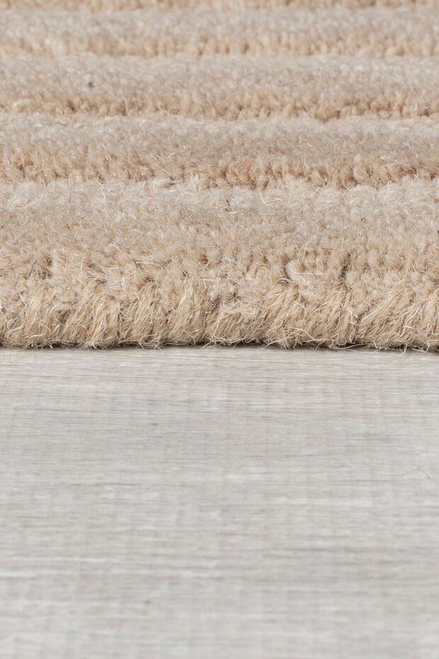 Wollen geometrisch vloerkleed - Zec Rectangles Beige/Naturel