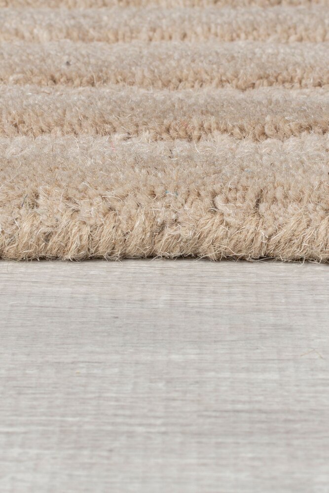 Wollen geometrisch vloerkleed - Zec Rectangles Beige/Naturel