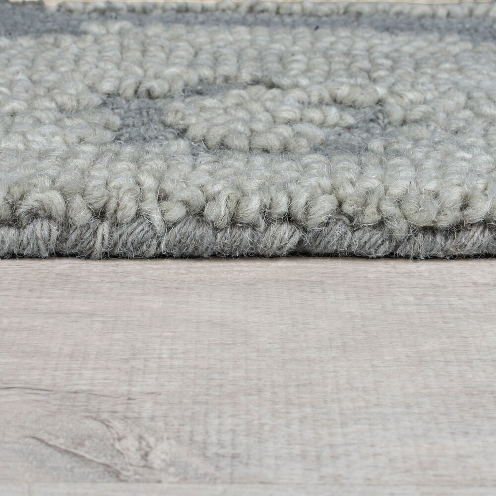 Wollen vloerkleed - Dion Ikat Grijs Wollen vloerkleed - Dion Ikat Grijs