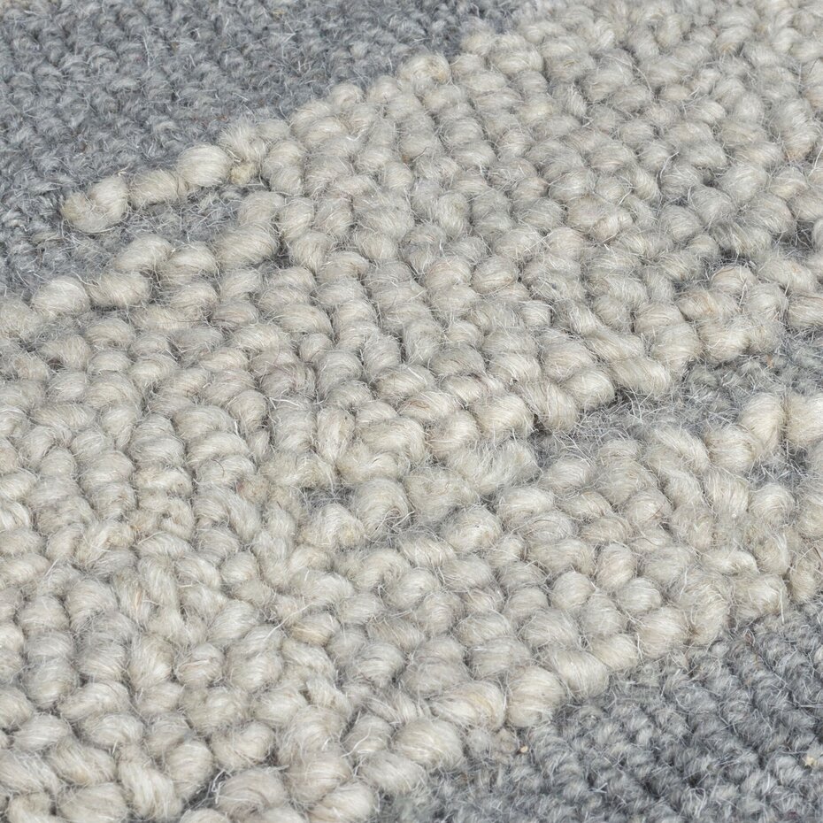 Wollen vloerkleed - Dion Ikat Grijs Wollen vloerkleed - Dion Ikat Grijs