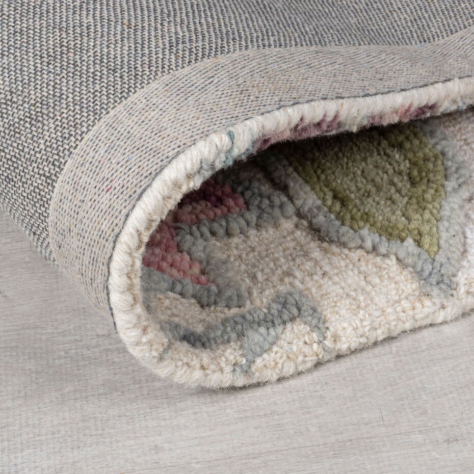 Wollen bloemen vloerkleed - Tania Floral Creme/Kleurrijk Wollen bloemen vloerkleed - Tania Floral Creme/Kleurrijk