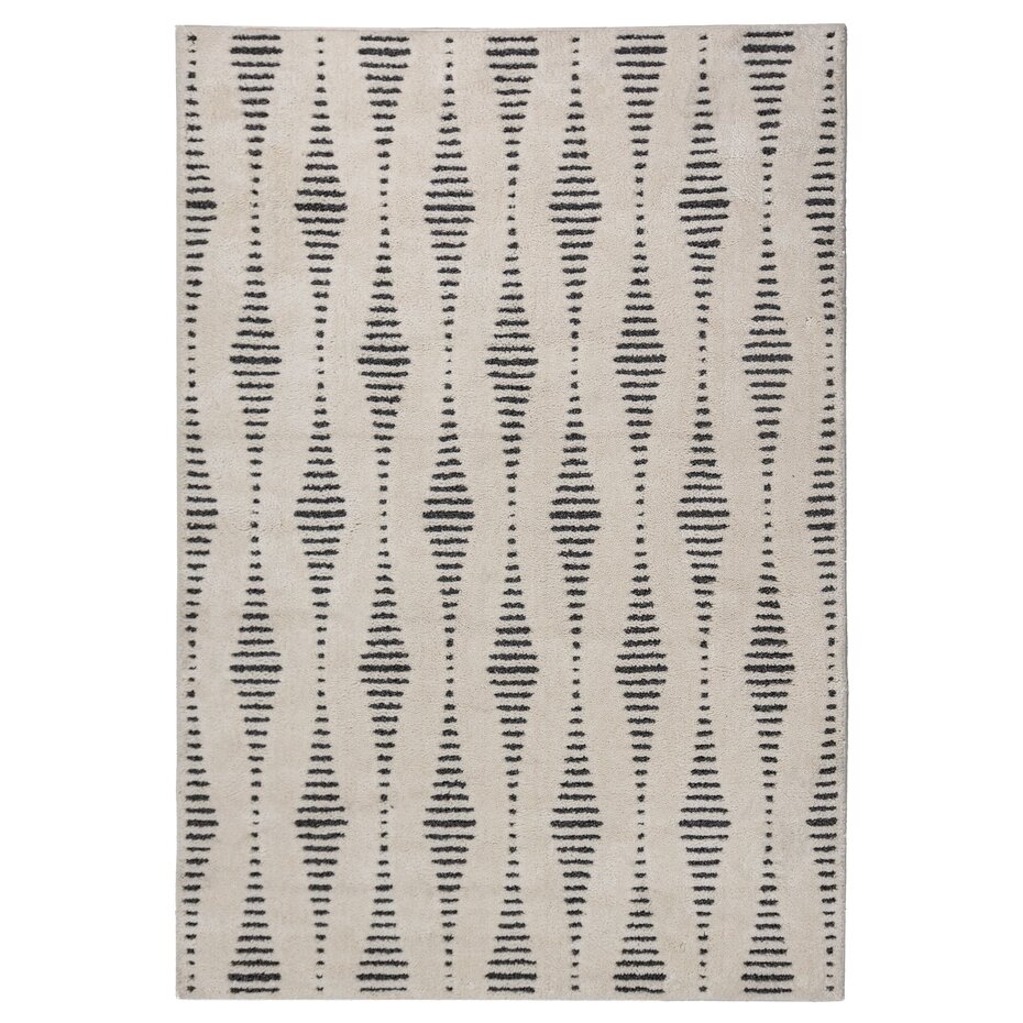 Scandinavisch vloerkleed - Knot Creme/Antraciet Scandinavisch vloerkleed - Knot Creme/Antraciet