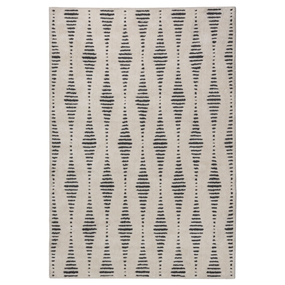 Scandinavisch vloerkleed - Knot Creme/Antraciet Scandinavisch vloerkleed - Knot Creme/Antraciet