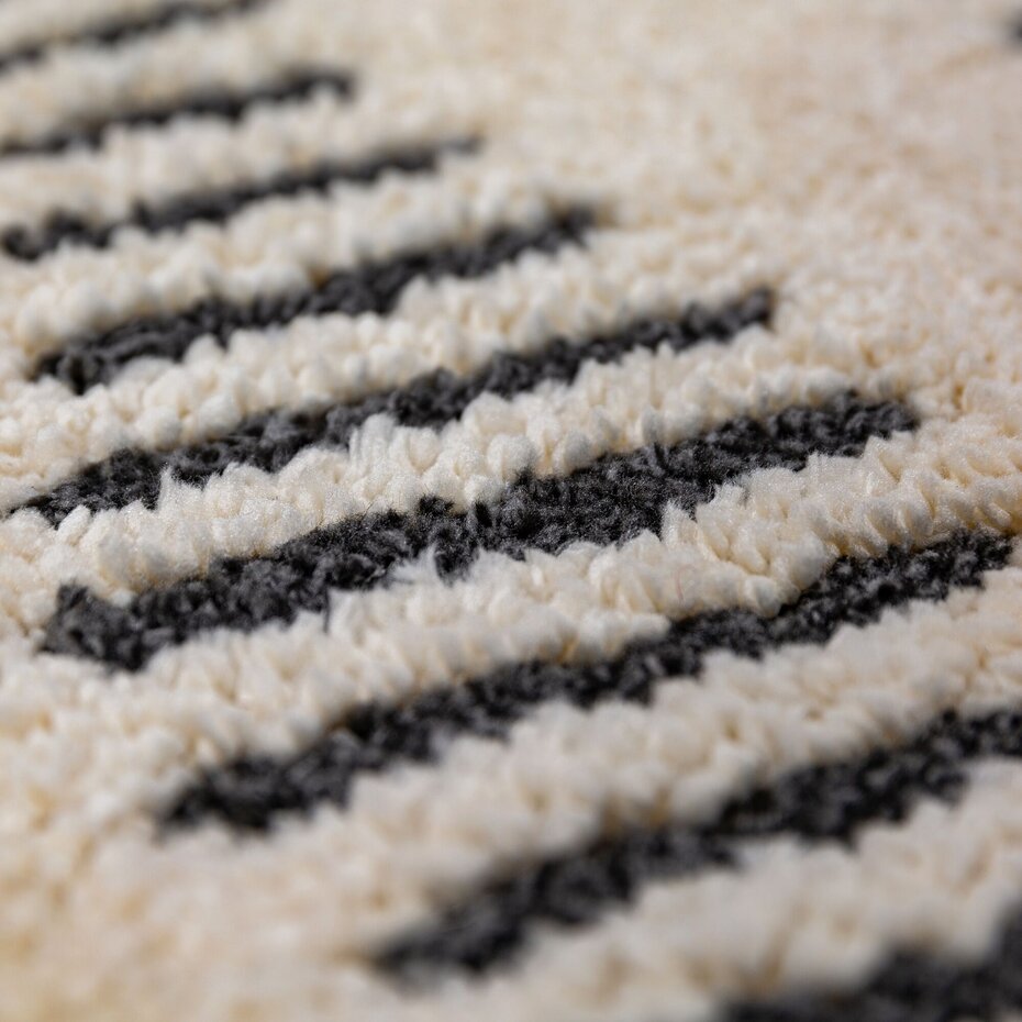 Scandinavisch vloerkleed - Knot Creme/Antraciet Scandinavisch vloerkleed - Knot Creme/Antraciet
