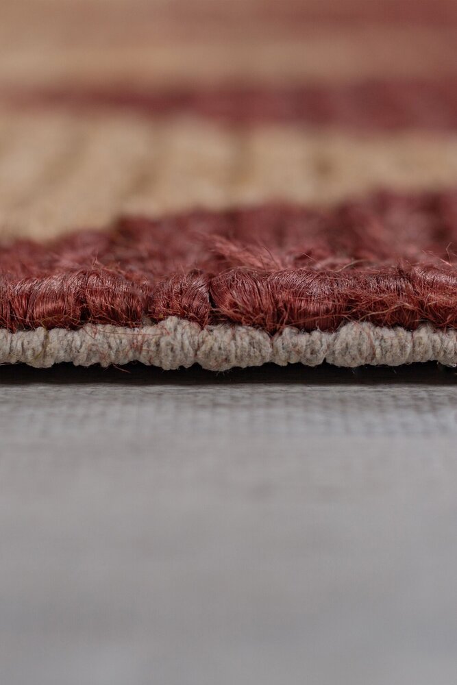 Jute vloerkleed - Effie Diamond Terracotta Jute vloerkleed - Effie Diamond Terracotta