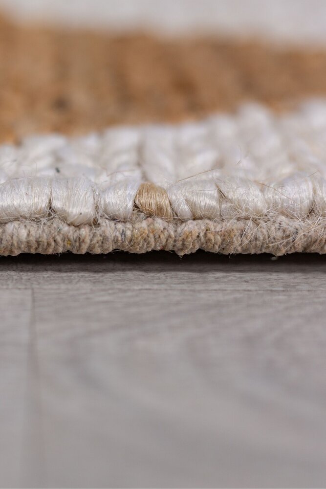 Jute vloerkleed - Effie Diamond Beige