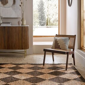 Jute vloerkleed - Effie Diamond Bruin