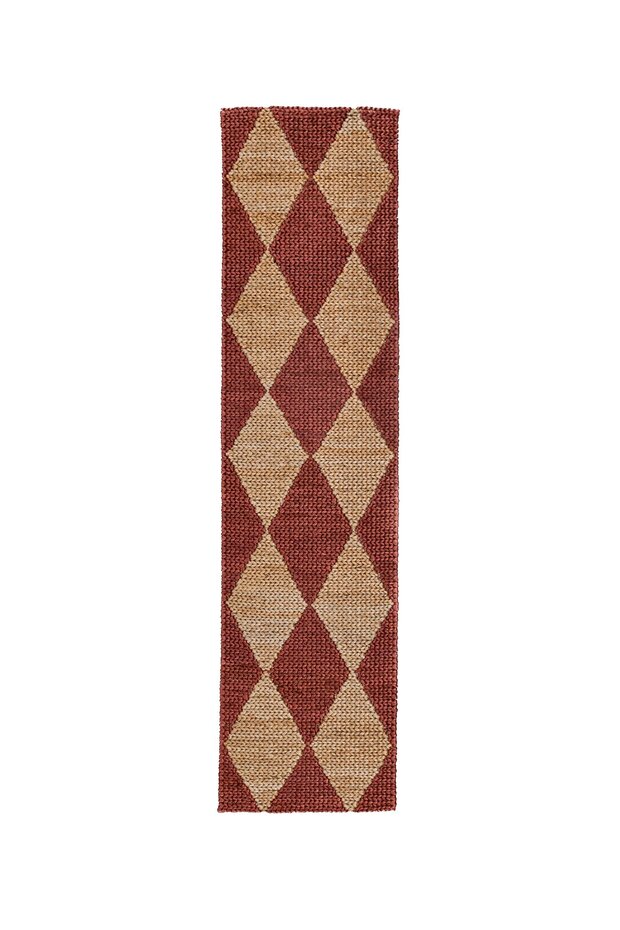 Jute loper - Effie Diamond Terracotta Jute loper - Effie Diamond Terracotta