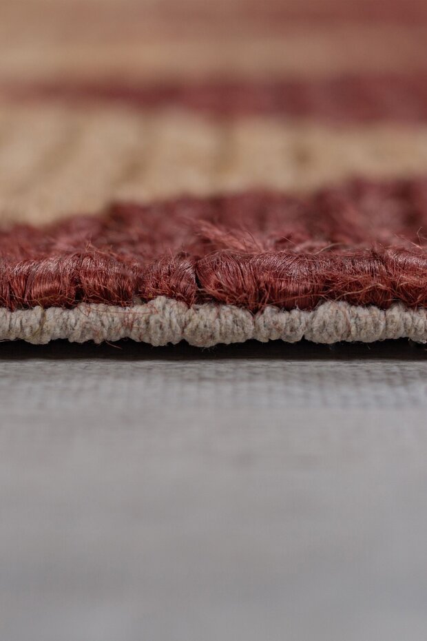 Jute loper - Effie Diamond Terracotta Jute loper - Effie Diamond Terracotta