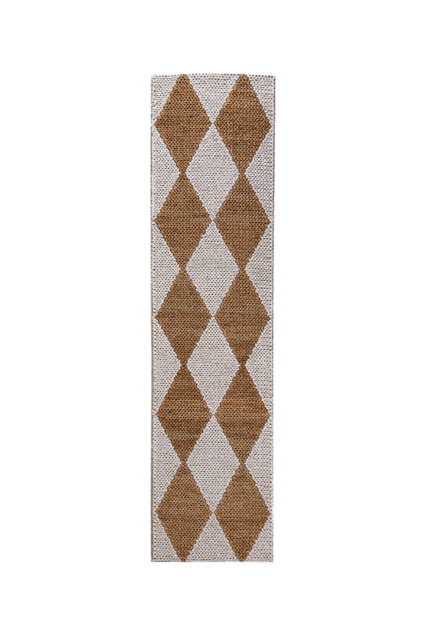 Jute loper - Effie Diamond Beige