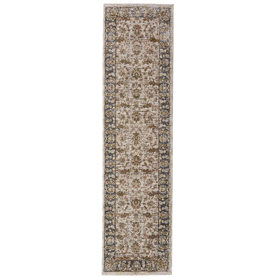 Vintage loper - Zetta Style Creme/Groen Vintage loper - Zetta Style Creme/Groen