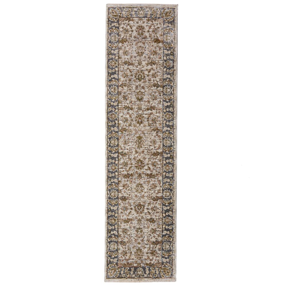 Vintage loper - Zetta Style Creme/Groen Vintage loper - Zetta Style Creme/Groen