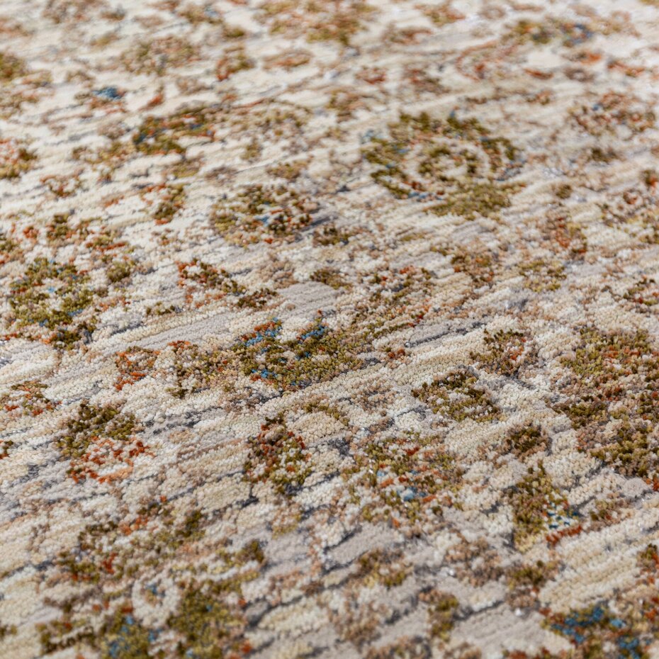 Vintage loper - Zetta Style Creme/Groen Vintage loper - Zetta Style Creme/Groen