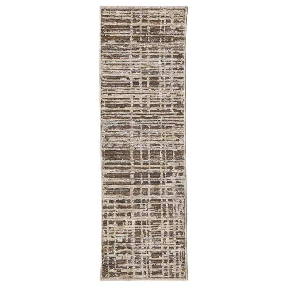 Abstract loper - Lattice Beige/Grijs